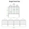 10 Pack Rustproof Decorative Garden Fence Panels - 23.6in H x 10ft L Metal Animal Barrier, Snap-On Border for Lawns & Gardens